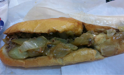 Cheesesteak from Jim's Steaks on South Street in Philly.