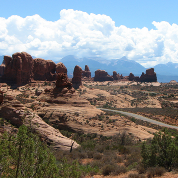 Just one of the amazing views at Arches National Park. Read more about visiting Arches, Bryce & Zion on the blog. 