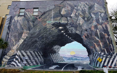 Love this tunnel mural in South Carolina | 5 Cities in the USA with Fascinating Street Art #streetart