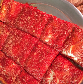 Take A Slice of Brooklyn Pizza Tour and enjoy square pizza from L&B Spumoni Gardens Pizza. 