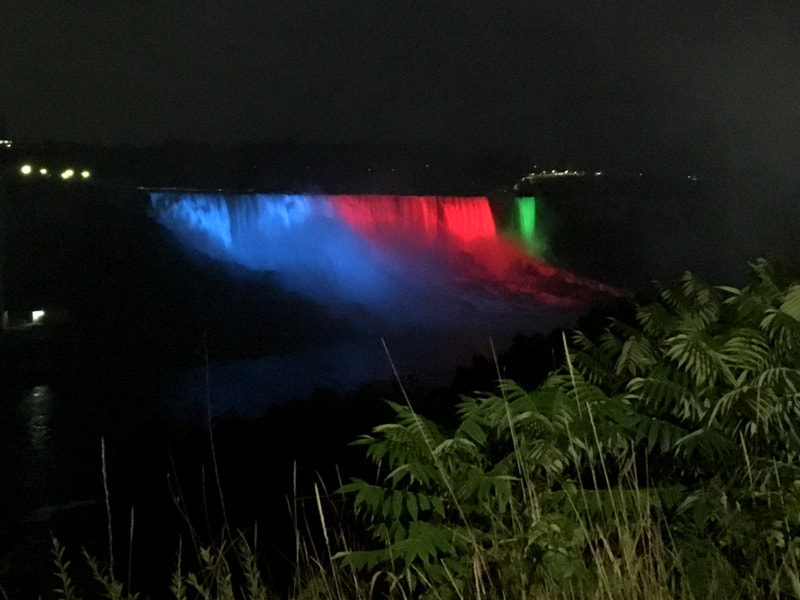Get there early for a spot to see the falls at night from the Canadian side. Check out 6 tips for a first time visit to Niagara Falls. 
