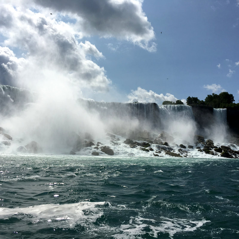 View of the American Falls from the Maid of the Mist | 6 Helpful Tips for a First Visit to Niagara Falls. #niagarafalls