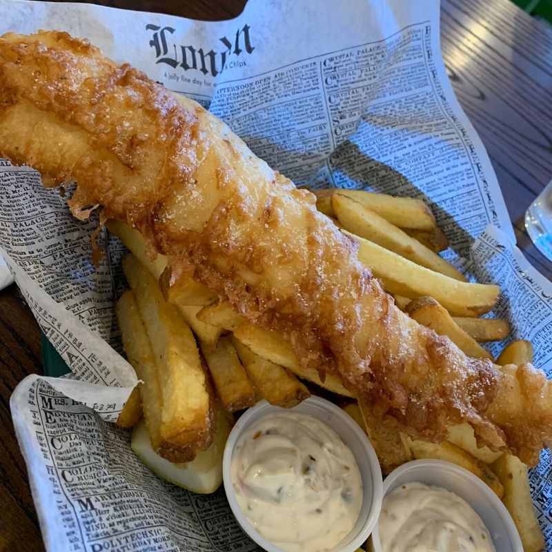 The fish and chips from Proper Fish on Bainbridge Island