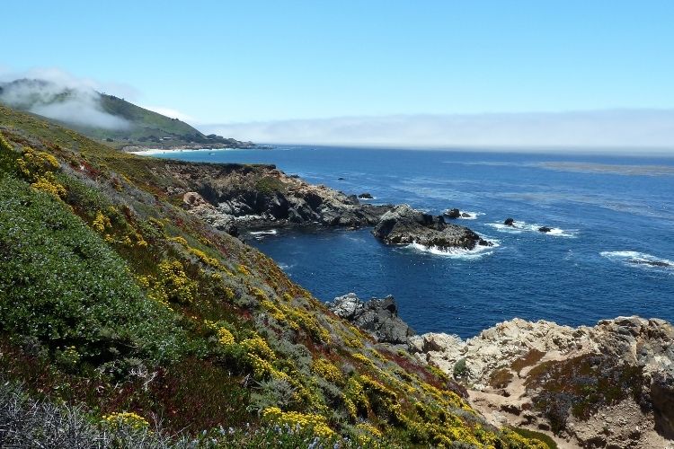 view of the rocky California coast