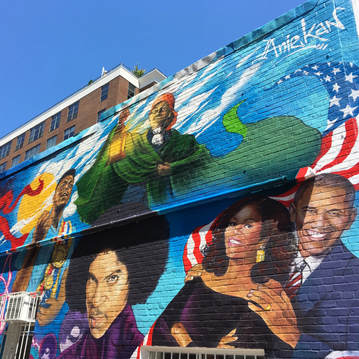 Part of the famous mural outside of Ben's Chili Bowl in Washington, DC | 5 Cities in the USA with Fascinating Street Art #streetart