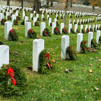 Arlington National Cemetery in late December. 