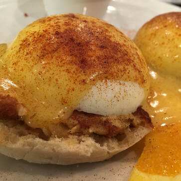 Eggs Charleston, with a crabcake, from DiPrato's | 7 Fun Things to Do in Columbia, South Carolina