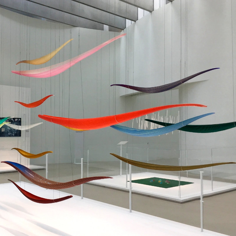 Colorful glass art on exhibit at the Corning Museum of Glass in New York. Don't miss it on a road trip to Niagara Falls.