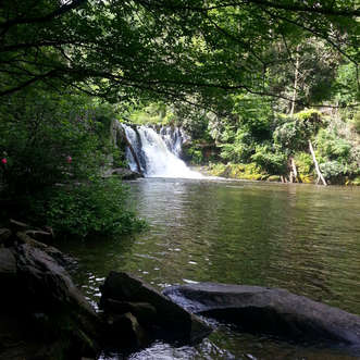 Hiking to Rainbow Falls in Great Smoky Mountain National Park. An easy outing from nearby Pigeon Forge. 