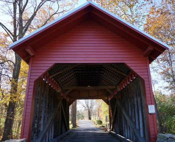 Roddy Road Covered Bridge, Frederick County, Maryland. Great day trip to see 3 covered bridges.