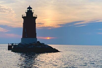 lighthouse at sunset