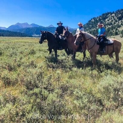 riders on horseback at Nine Quarter