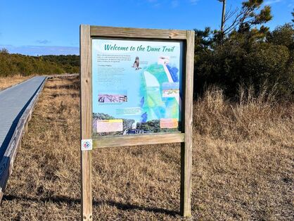 Trail signs at Back Bay National Wildlife Refuge - scenic Virginia Beach parks