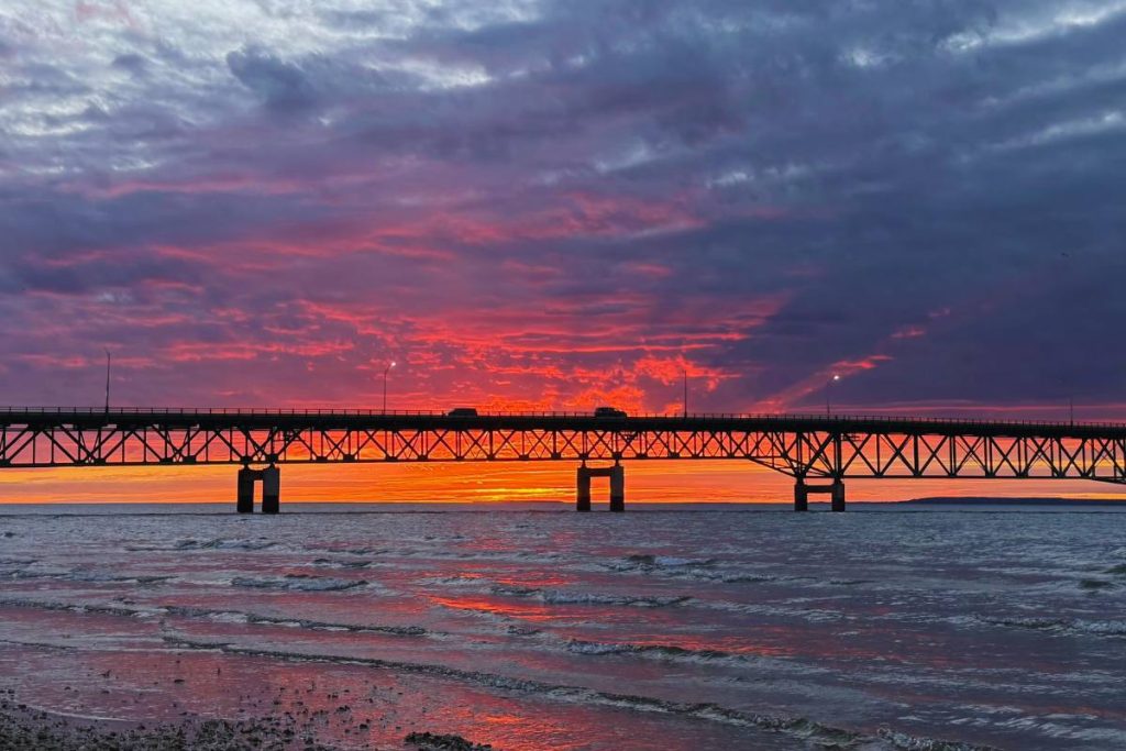 Sunset from Mackinaw City